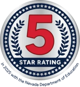 Nevada 5 Star Campus badge for 2025 with the Nevada Department of Education